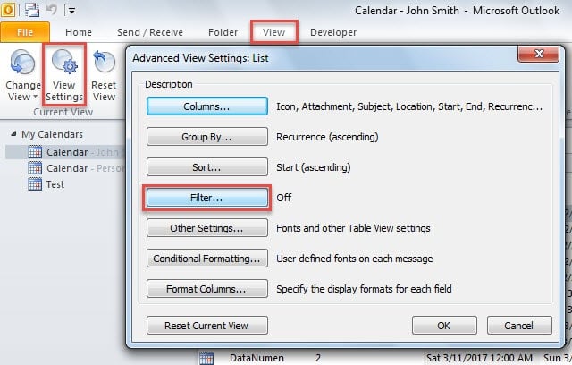 Set View Filter