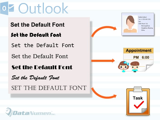 Set the Default Font for the Body of Contact Appointment and Task