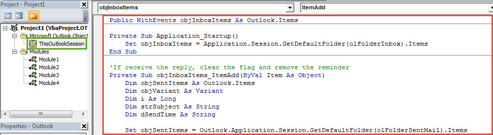 VBA Codes - Get a Notification If Not Receiving the Reply of a Specific Email within Expected Time