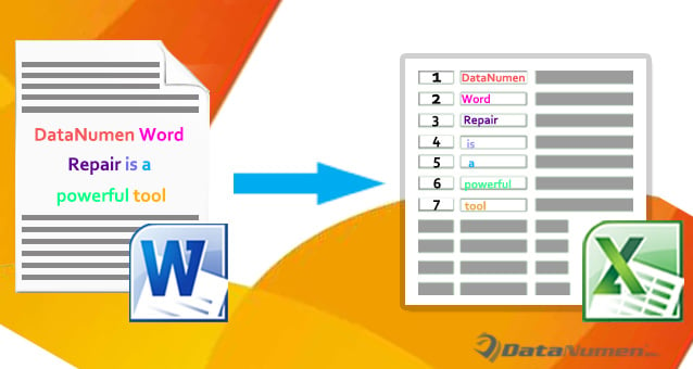 Copy Texts from Word to Excel with Each Word in a Separate Cell