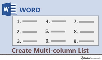 Create a Multi-column Bulleted or Numbered List