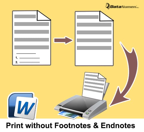 Print Your Word Document without Footnotes and Endnotes