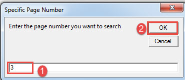 Enter a Number in the Text Box->Click "OK"