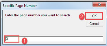 Enter a Number in the Text Box->Click "OK"