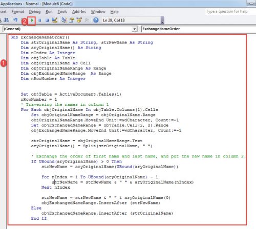 How to Batch Change the Order of First and Last Name in a List in Word ...