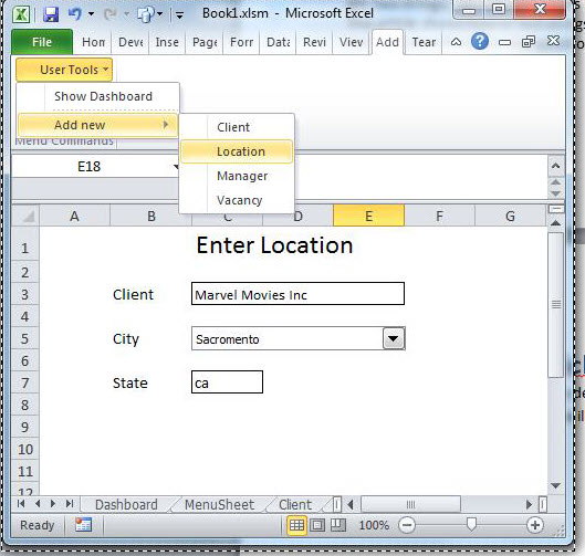 Create Customized Menus In Your Excel Worksheet