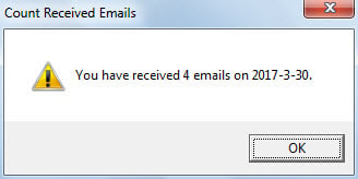 Count Incoming Emails by Date