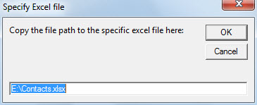 Specify Excel File