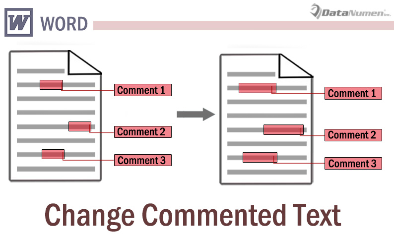 Change a Commented Text in Your Word Document