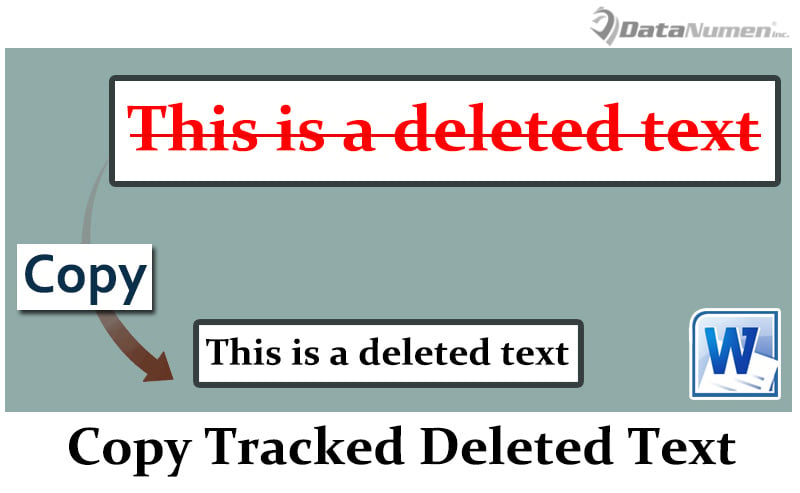 Copy Tracked Deleted Text in Your Word Document