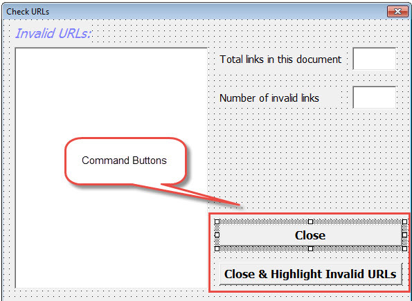 Create Command Buttons