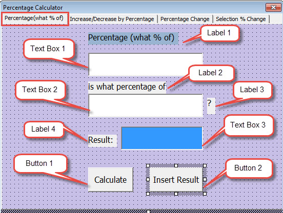 Create Four Labels and Three Text Boxes and Two Command Buttons