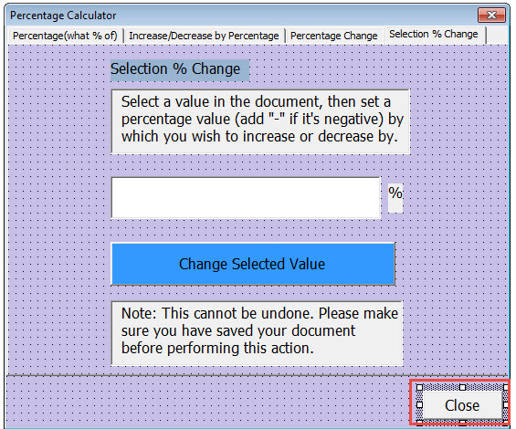 Create a Close Button for User Form