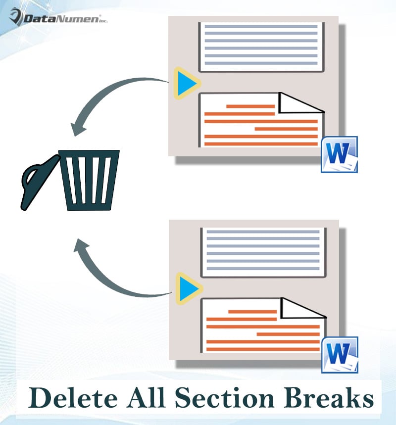 word for mac - delete a section break