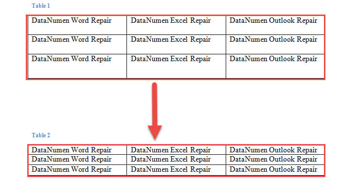 Effect of Removing Unwanted Spaces in Table