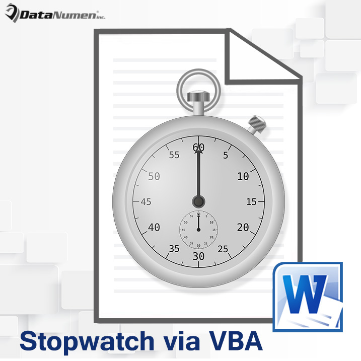 Make a Stopwatch for Examinations in Your Word via VBA