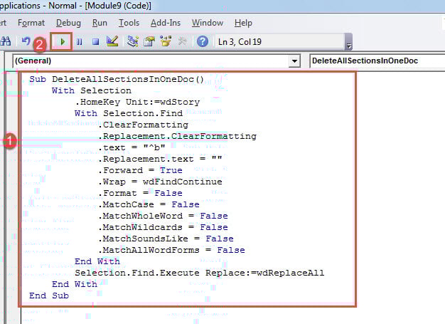 Paste Codes->Click "Run"