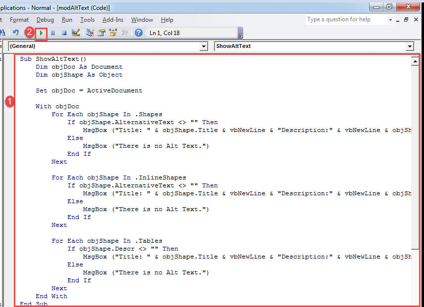 Paste Macro->Click "Run"