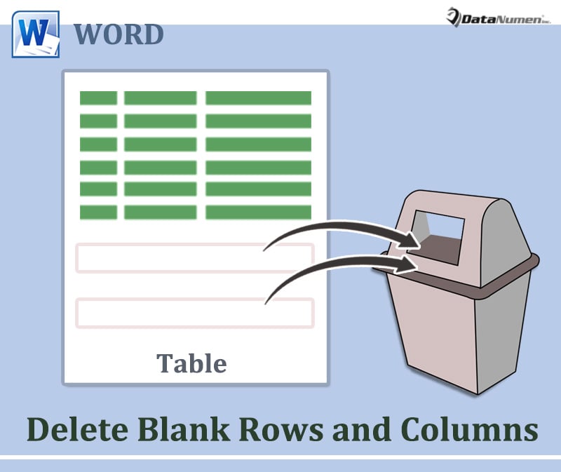 Delete Blank Rows and Columns in Your Word Table