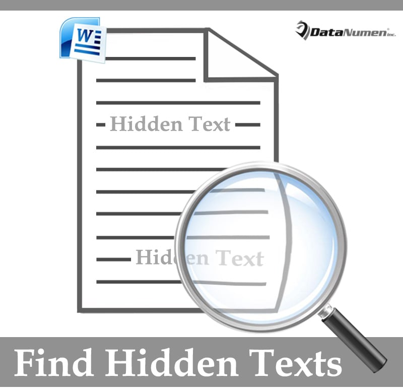 different types of ways to find hidden text in word