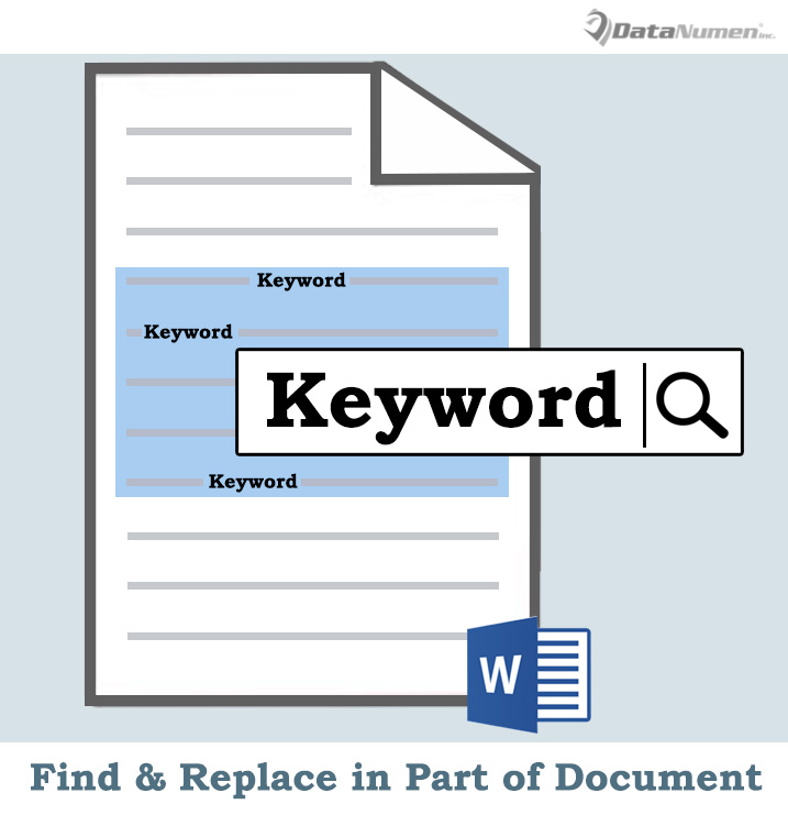 Find and Replace Text in Part of a Word Document