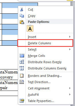 Select a Column->Right Click->Click "Delete Columns"