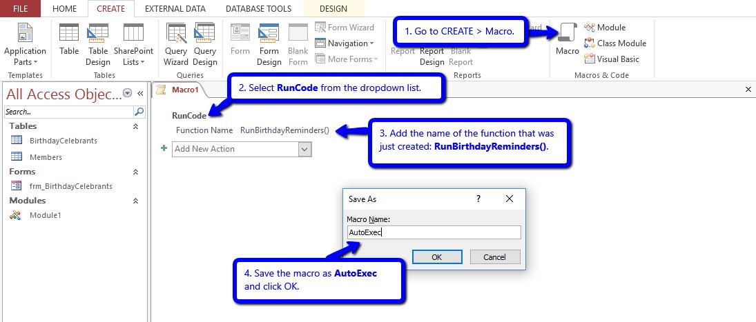 Create An AutoExec Macro