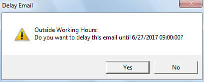Prompt Next Working Hours