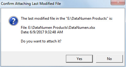 Info of Last Modified File