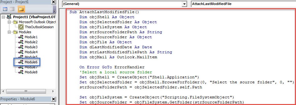 VBA Code - Quickly Attach the Last Modified File in a Windows Folder to Your Outlook Email