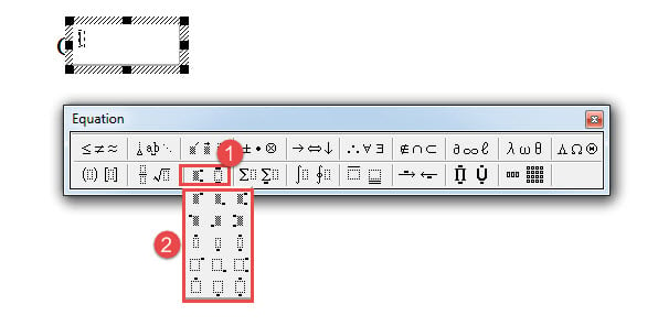 Click the "Subscript and superscript" templates->Choose One Template