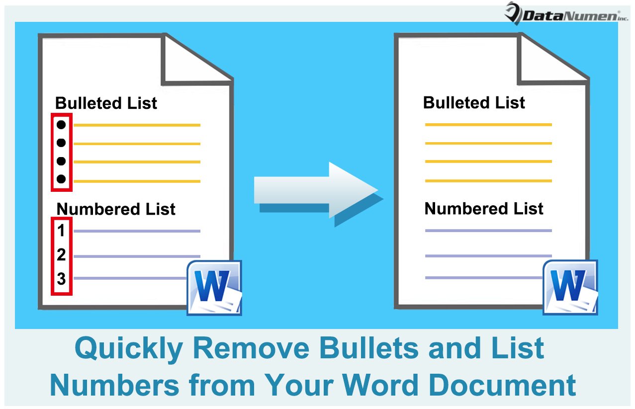 Remove Bullets and List Numbers from Your Word Document