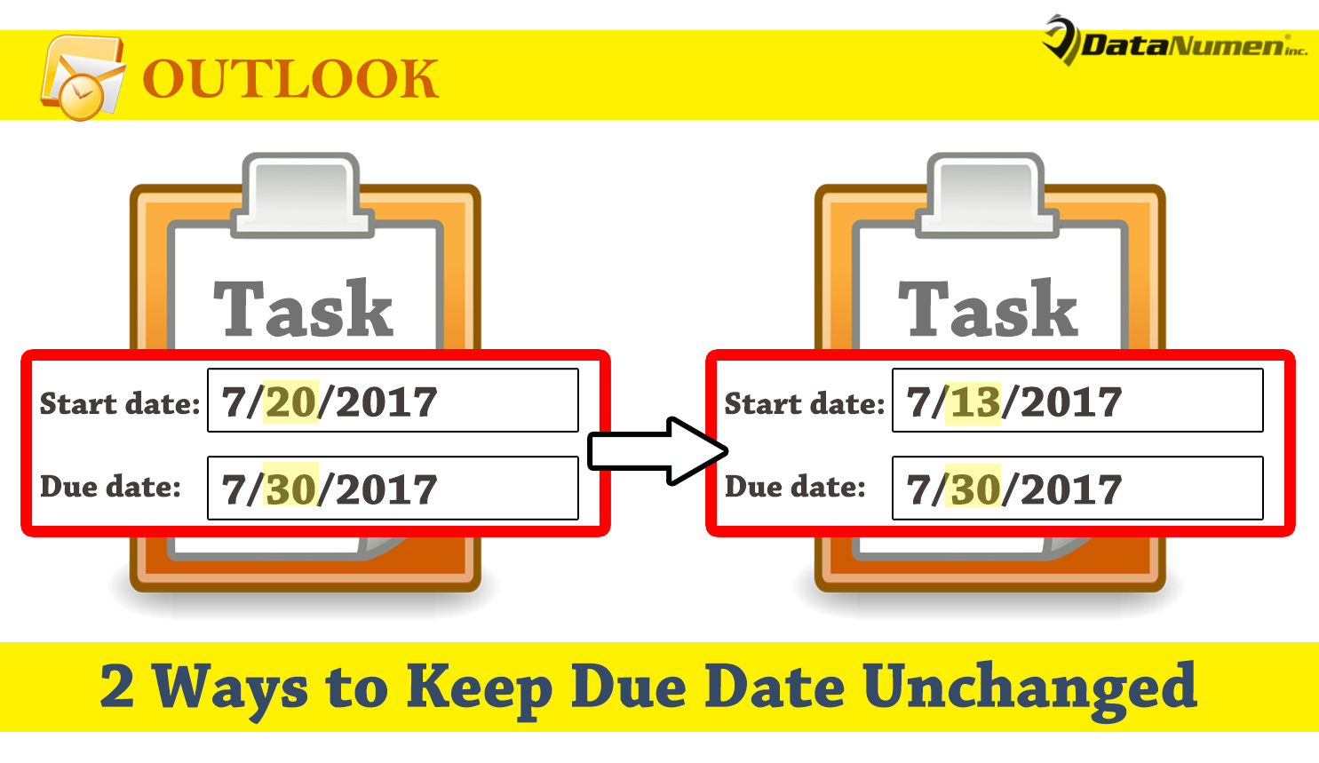 Keep a Task’s Due Date Unchanged when Changing Its Start Date in Outlook