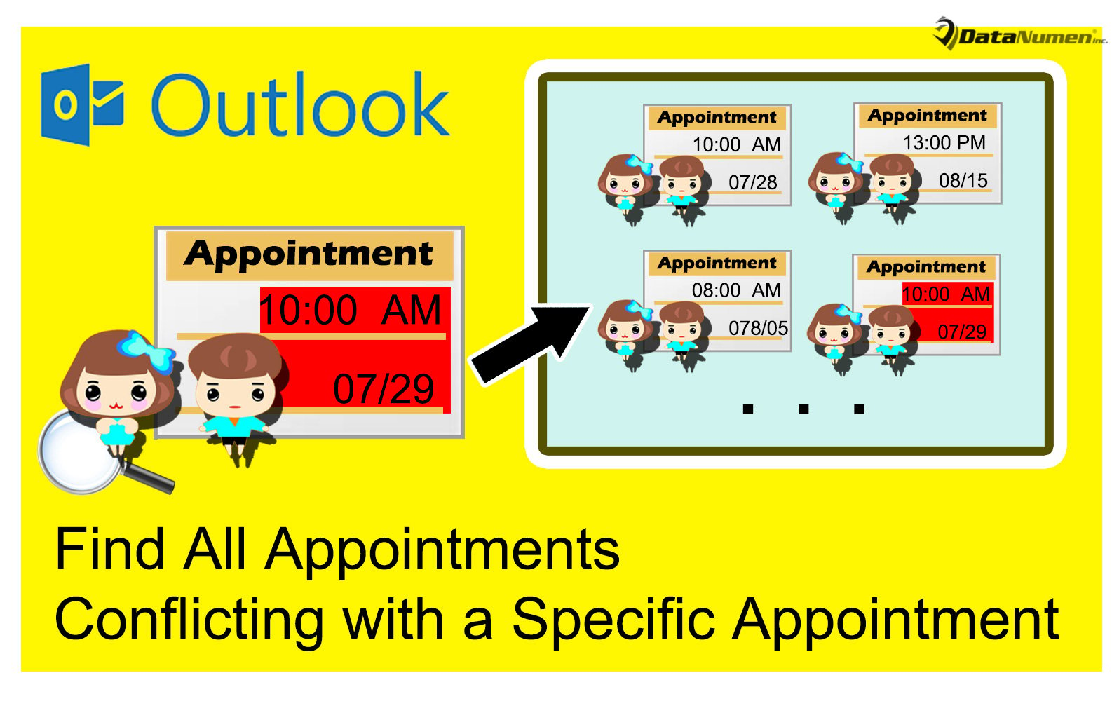 Quickly Find out All Other Appointments Conflicting with a Specific Appointment in Outlook