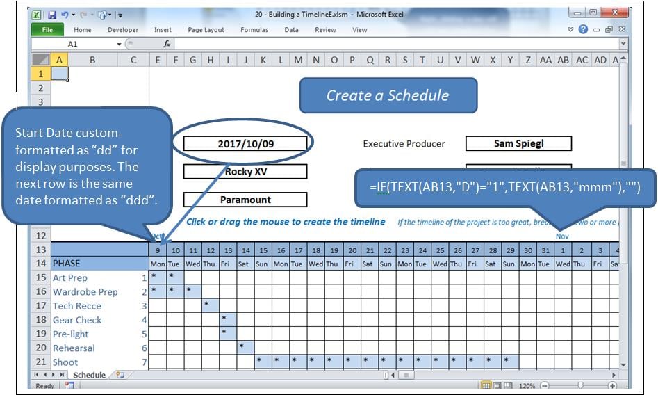 A Few Words Of Explanation About The Spreadsheet