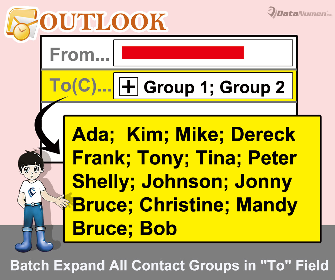 Batch Expand All Contact Groups in "To" Field when Composing an Outlook Email