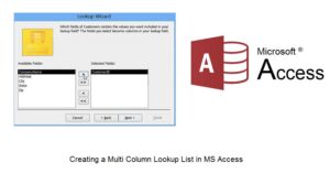 Create A Multi Column Lookup List In MS Access