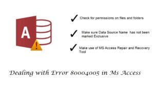 Dealing With Error 80004005 In Ms Access