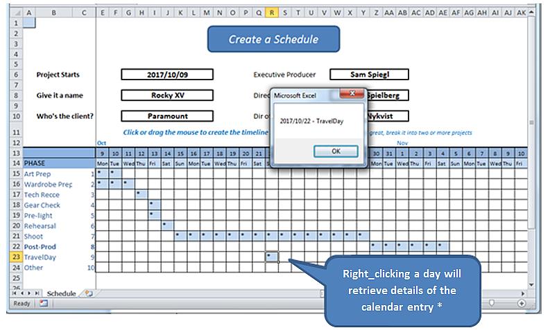 Mark Out And Interrogate A Calendar With The Mouse