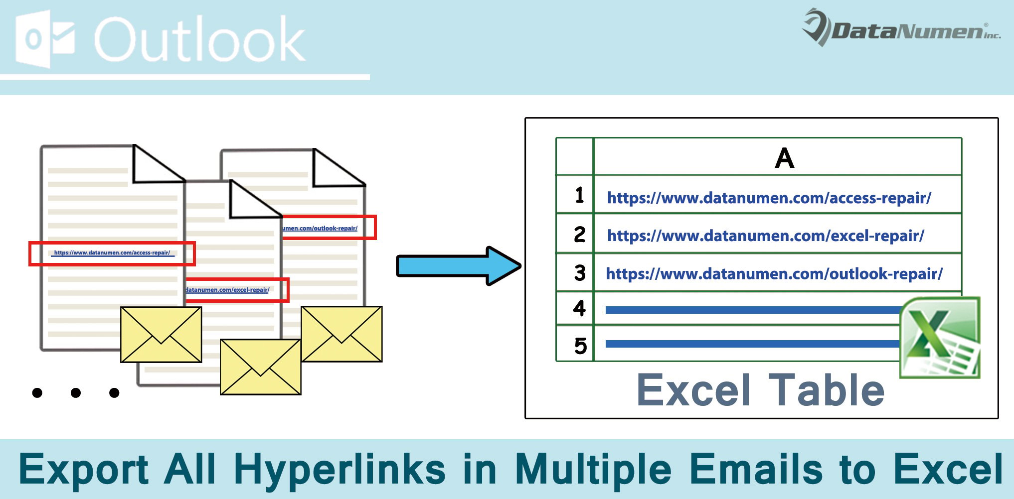 Quickly Export All Hyperlinks in Multiple Outlook Emails to Excel