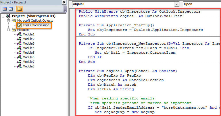 VBA Code - Auto Open All Embedded Hyperlinks when Reading Specific Emails