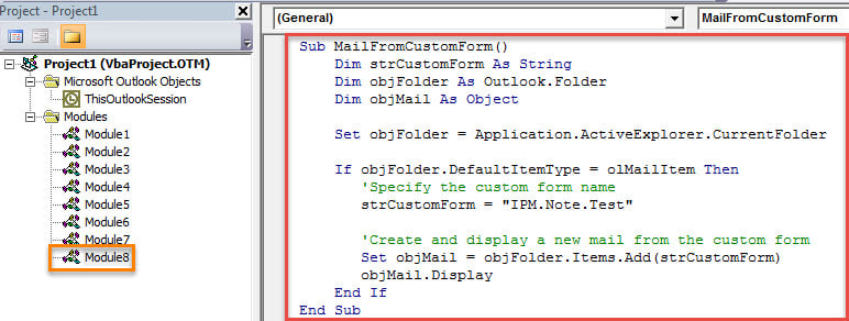 VBA Code - Quickly Create New Emails from a Custom Form