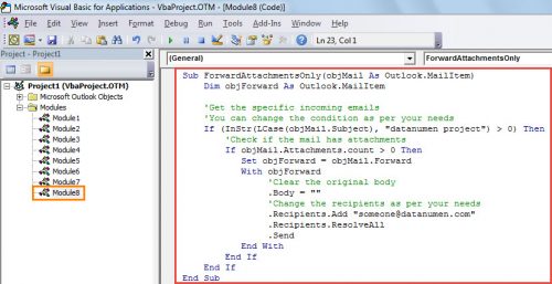 How to Auto Forward the Attachments Only for Specific Incoming Emails ...