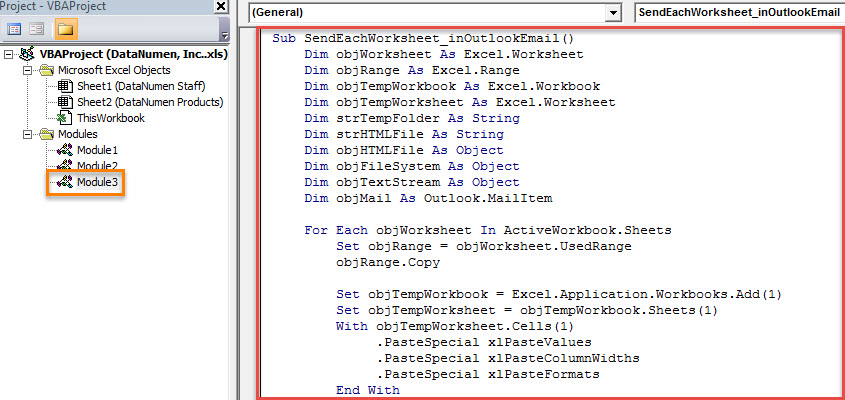 VBA Code - Batch Send All Worksheets in One Excel Workbook as Separate Outlook Emails