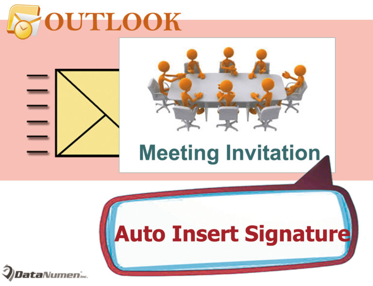 2 methods to auto insert signature to meeting invitations in outlook