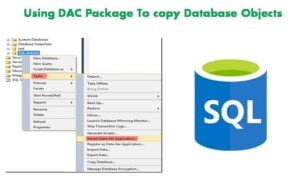 Using DAC Package To Copy Database Object