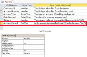 Add A New Column And Select Its Data Type As 'Yes/No'