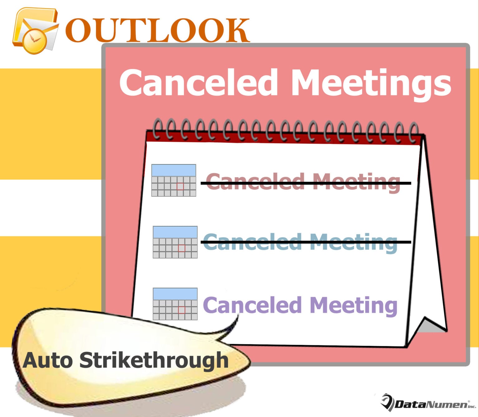 Auto Strikethrough for Canceled Meetings in Outlook