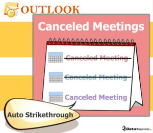 Auto Strikethrough Canceled Meetings in List View