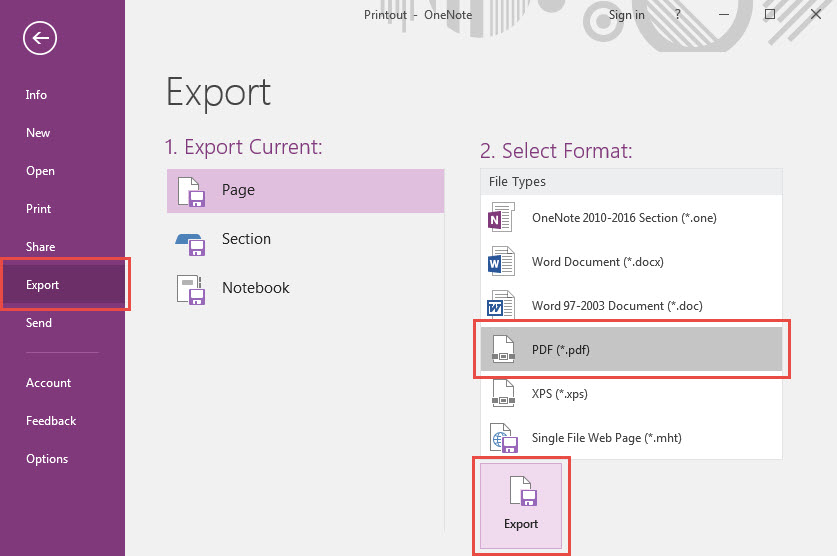 Export Page as PDF